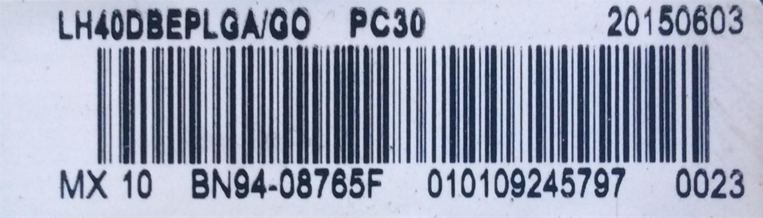 MAIN PARA TV  SAMSUNG NUMERO DE PARTE BN94-08765F / BN41-02365A / BN97-09650A / PANEL CY-GH040BGLV3H / MODELOS LH40DBEPLGA/GO US02 / LH40DBE - Imagen 2